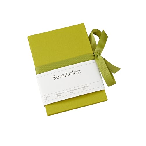 Semikolon 370019 Leporello Classico 12,2 x 17,7 cm - 14 Fotos 10 x 15 cm - Ziehharmonika-Fotobuch - matcha hell-grün von Semikolon