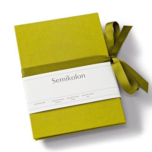 Semikolon 370023 Leporello Grande A5 15 x 21 cm - 14 Fotos 13 x 18 cm - Ziehharmonika-Fotobuch - matcha hell-grün von Semikolon