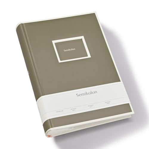 Semikolon 370034 300 Pockets Album – 22,5 x 32,8 cm – 100 Seiten cremefarben, für 300x 10x15 Fotos – fango beige von Semikolon