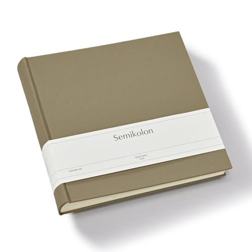 Semikolon 370100 Foto-Album Classic Event – 24 x 23 cm – 60 Seiten cremefarben, für ca. 60 Fotos – fango beige von Semikolon