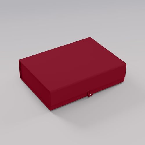 Semikolon 371371 Aufbewahrungsbox 4Rooms - Größe M, 23,5 x 32 x 8,5 cm - Geschenkbox - Design Burgundy von Semikolon