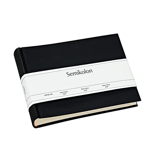 Semikolon (800941) Album Classic Small - Foto-Album mit 80 Seiten - Foto-Buch mit cremeweißem Fotokarton - Format: 21,5 x 16 cm (black) von Semikolon
