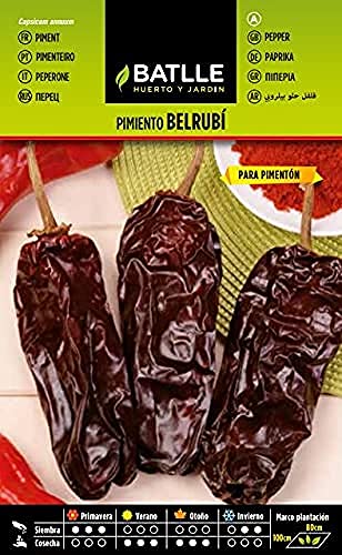 Batlle Gemüsesamen - Paprika Belrubí für Paprikapulver (1500 Samen) von Semillas Batlle