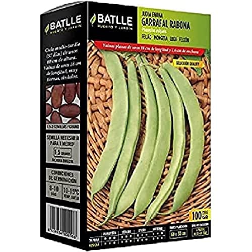 Batlle Gemüsesamen - Zwergbohne Garrafal Rabona Ausw. Quality (100g) von Semillas Batlle