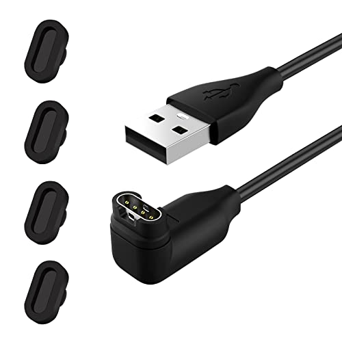 Ladekabel für Garmin Uhr, Seminer USB Ladekabel für Garmin Fenix, Ladekabel mit Staubstecker für Garmin Vivoactive 3/4/4S, Vivomove 3/3S, Fenix 5/5X/5X Plus etc(1M) von Seminer