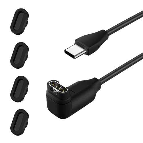 Seminer Ladekabel für Garmin Uhr, USB Ladekabel für Garmin Fenix, Ladekabel mit Staubstecker für Garmin Vivoactive 3/4/4S, Vivomove 3/3S, Fenix 5/5X/5X Plus etc(1M) von Seminer