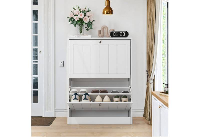 Semiocthome Schuhschrank Freistehender Schuhschrank im Mid-Century-Modern-Sti (1-St) geeignet für Flure und Eingangsbereiche, 60×80×24cm von Semiocthome