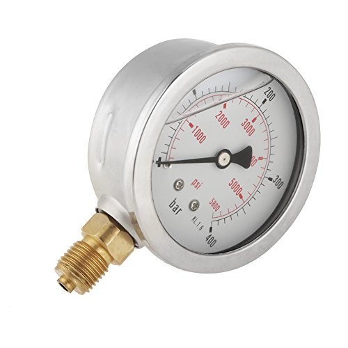 April Gift Manometer, 0-400 bar, hydraulisches Manometer, 63 mm, 0-5800 PSI für Industrie von Semiter