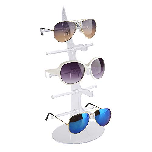 5 Schichten Sonnenbrille Rack Halter, Kunststoff Brillen Regal Sonnenbrille Ständer Rack Lagerung Inhaber(02#) von Semme