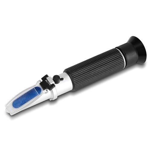 Alkohol-Refraktometer, 0–80% Alkohol-Volumenmessgerät mit Automatischer Temperaturkompensation, Schnelle und Genaue Messung für Heimbrauen, Aluminiummaterial von Semme