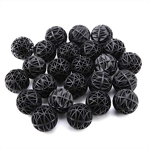 Semme Filtermaterial Teich,Aquarium Bio Bälle, Aquarium Filter 50Pcs Biochemischer poröser Filter Biochemischer Ball mit Baumwoll-Aquarium-Teich-Filtermaterial (46 mm) von Semme