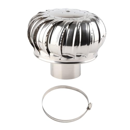 Turbine Ventilator for Roof,Stainless Steel Pipefit Roof Vent Attic Ventilator,Automatic Silent, Provide Efficient Ventilation for Rooftops von Semme