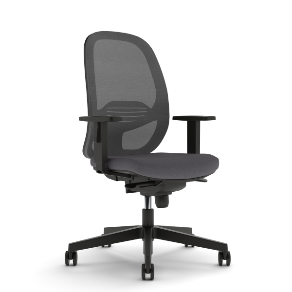 Bürostuhl mit schwarzem Sitz und anthrazitfarbenen Netzrücken – Erg... Bürostuhl mit schwarzem Sitz und anthrazitfarbenen Netzrücken – Erg... von Semodo