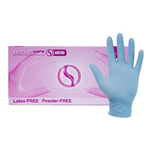Sempercare 8267 93849/3000002161 Nitrile skin, Einmalschutz und Untersuchungshandschuhe aus Nitrillatex, puderfrei, Größe X-Large (9-10), Lavendel-Blau (180-er Pack) von Sempermed