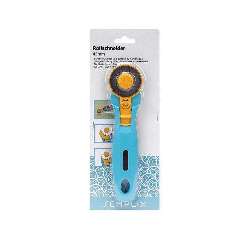 Semplix Cuttermesser - Rollschneider Maxi für Links + Rechtshänder / 45 mm / blau von Semplix