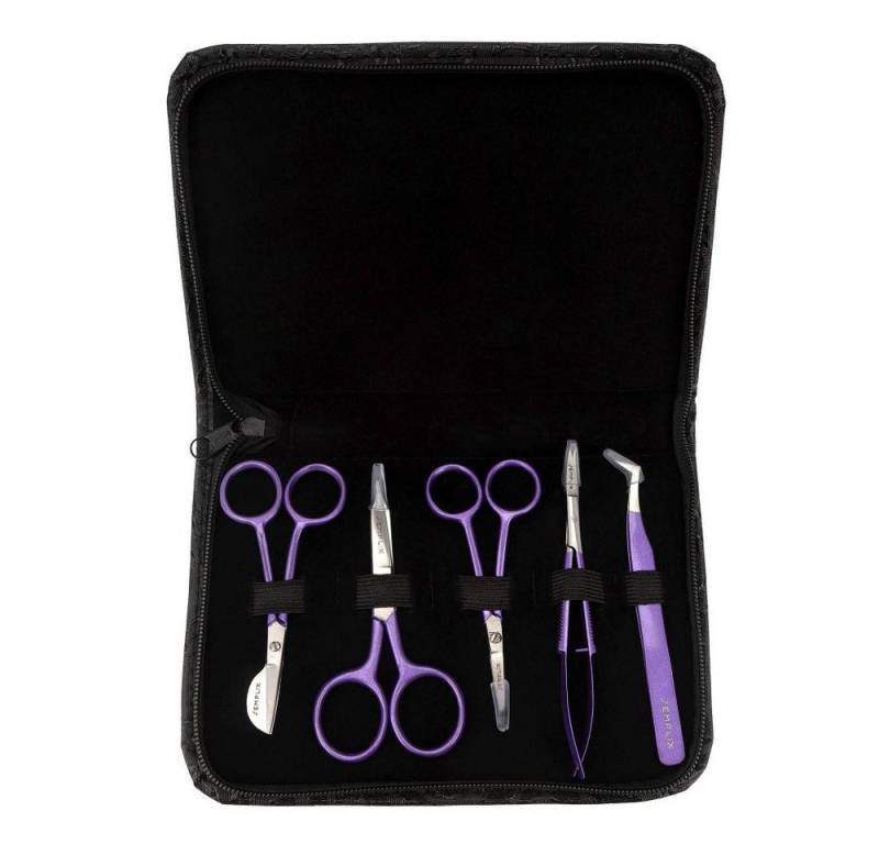 Semplix Scheren-Set - Schneideset 5-teilig lila-metallic Schneide-Werkzeug mit Etui Semplix Scheren-Set - Schneideset 5-teilig lila-metallic Schneide-Werkzeug mit Etui von Semplix