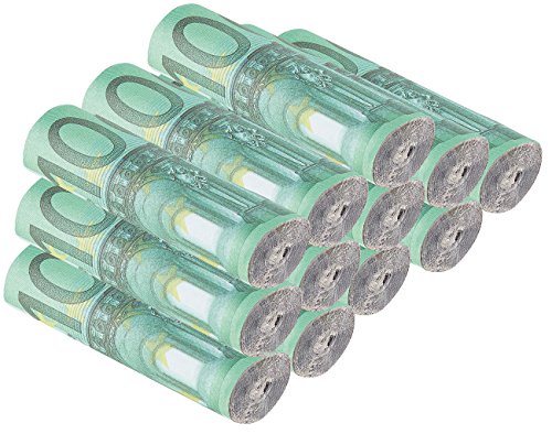Semptec Urban Survival Technology Grillanzünder: 12er-Set Feuer-Anzünder im Geldschein-Rollen-Look, 100-Euro-Optik (Kamin-Anzünder, Ofenanzünder, Scherzartikel) von Semptec Urban Survival Technology