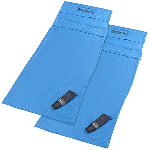 Semptec Urban Survival Technology Sommerschlafsack: 2er-Set Hütten-Schlafsack aus Mikrofaser, Rechteckform (Schlafsack für Hotelbetten, Camping Schlafsäcke, Notfallschlafsack) von Semptec Urban Survival Technology