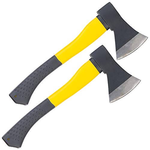 Semptec Urban Survival Technology Gartenäxte: 2er-Set universal-Beile mit Fiberglas-Stiel & gummiertem Griff, 600 g (Gartenbeil, Outdoor-Axt, Kettensäge) von Semptec Urban Survival Technology