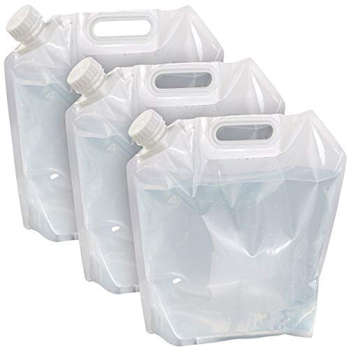 Semptec Urban Survival Technology Wasserbeutel: 3er-Set flach Faltbare Wasserkanister mit Tragegriff, 5 l, BPA-frei (Faltbare Wasserkanister Camping, Wasserbehälter faltbar Camping, Trinkflasche) von Semptec Urban Survival Technology