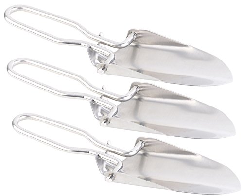 Semptec Urban Survival Technology Mini-Camping-Spaten: Klappbare Mini-Handschaufel, ultrakompakt, Edelstahl, 3er Set (klappbare Camping-Schaufel, Schaufeln, Klappschaufel klein) von Semptec Urban Survival Technology