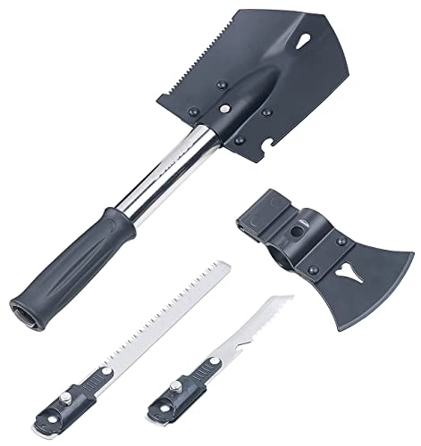 Semptec Urban Survival Technology Klappspaten: 6in1-Multi-Werkzeug-Spaten für Outdoor mit Messer, Säge, Beil & Co. (Multifunktions Spaten, Multifunktions Klappspaten, Schneeschaufel) von Semptec Urban Survival Technology