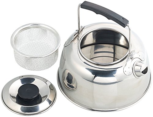 Semptec Urban Survival Technology Wasserkessel: Camping-Kessel aus Edelstahl mit Tee-Sieb und isoliertem Griff, 0,7 l (Kochen, Campingwasserkocher, Campingkocher) von Semptec Urban Survival Technology