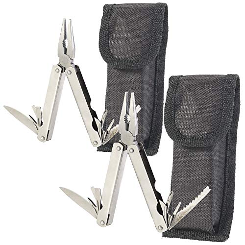 Semptec Urban Survival Technology Miniwerkzeug: 2er-Set 15in1-Basis-Multitools aus rostfreiem Edelstahl (Multifunktions-Taschenmesser, Universal-Werkzeug, Schraubenzieher) von Semptec Urban Survival Technology