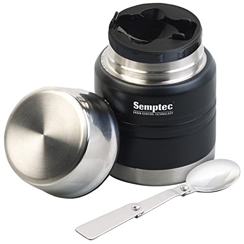 Semptec Urban Survival Technology Thermobehälter: Vakuum Thermoschüssel für Essen, Getränke & Suppen, Löffel, 350ml (Bottle, Thermobecher Kaffee, Campinggeschirr) von Semptec Urban Survival Technology