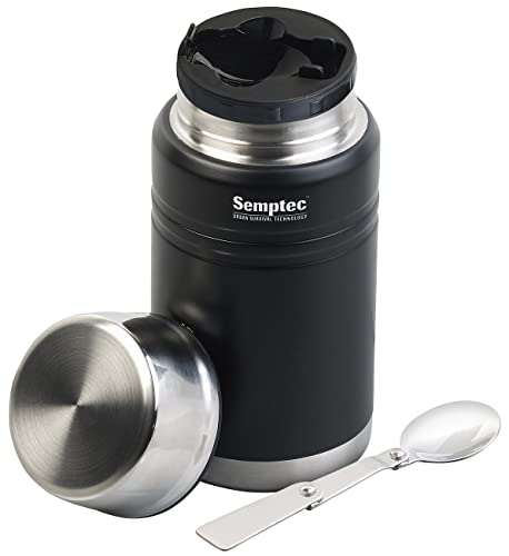 Semptec Urban Survival Technology Thermobehälter: Vakuum Warmhaltebehälter für Essen, Getränke & Suppen, Löffel, 750ml (Thermoschüssel, Thermobecher mit Deckel, Frischhaltedosen) von Semptec Urban Survival Technology