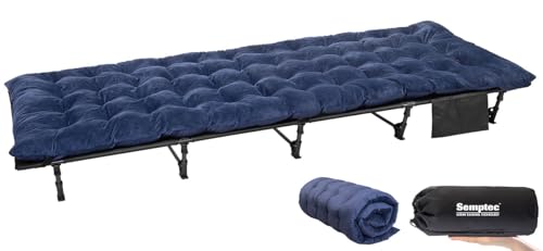 Semptec Urban Survival Technology Camping-Bett: Ultraleichtes Feldbett mit XL-Feldbettauflage, bis 120 kg Tragkraft (Komfort Feldbett Outdoor, Matratze) von Semptec Urban Survival Technology