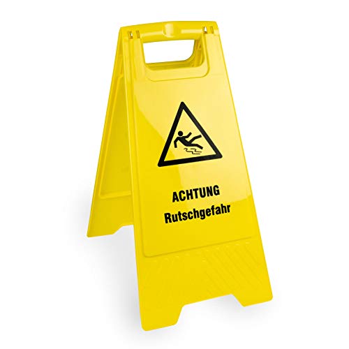 SemyTop - Aufsteller Achtung Rutschgefahr in Gelb - Rutschgefahr Schild - Warnschild Rutschgefahr - 61 cm - 1 Aufsteller von SemyTop