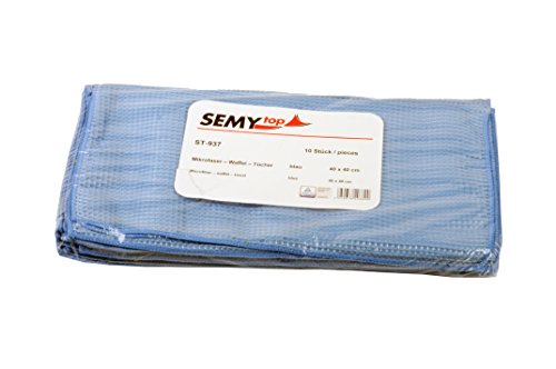 Semy Mikrofaser-Waffeltücher, 40 x 40cm, blau, 1er Pack (1 x 20 Stück) von SemyTop
