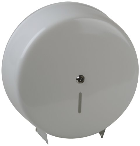 Semy Top Spender für Jumbo-Toilettenpapier, Metall/weiß , abschließbar, Rollen bis 32 cm Durchmesser, 1er Pack (1 x 1 Stück) von Funny