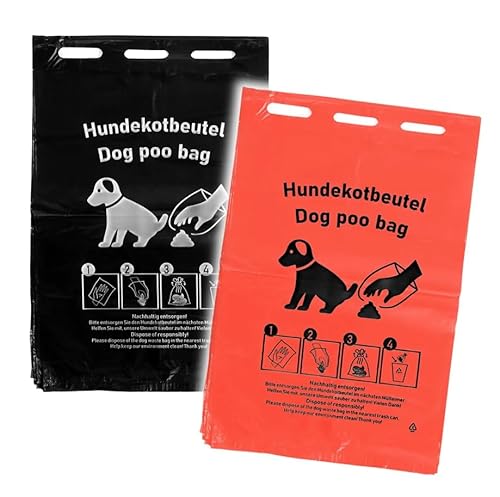 SemyTop Hundekotbeutel, HDPE, 50 Stück pro Block, 205x300mm, Rot mit Schwarzem Druck, 2000 Beutel pro Verpackung SemyTop Hundekotbeutel, HDPE, 50 Stück pro Block, 205x300mm, Rot mit Schwarzem Druck, 2000 Beutel pro Verpackung von SemyTop