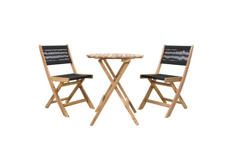 SenS-Line Gartenstuhl osoltus Sitzgruppe Holz für Balkon, Bistrotisch mit 2 Stühlen von SenS-Line
