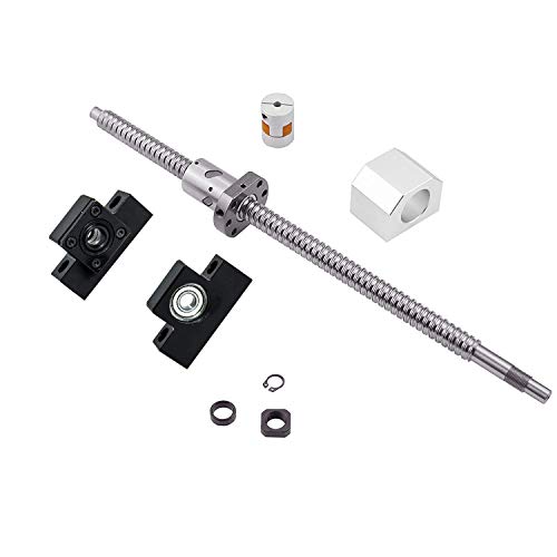 Kugelumlaufspindel SFU1605 RM1605 Länge 2000 mm Durchmesser 16 mm mit Gehäuse für Kugelumlaufmutter und Kugelumlaufmutter + Endhalter EK / EF12 + Kupplung für CNC, Länge ca. 78,74 Zoll / 2000 mm von Zewool