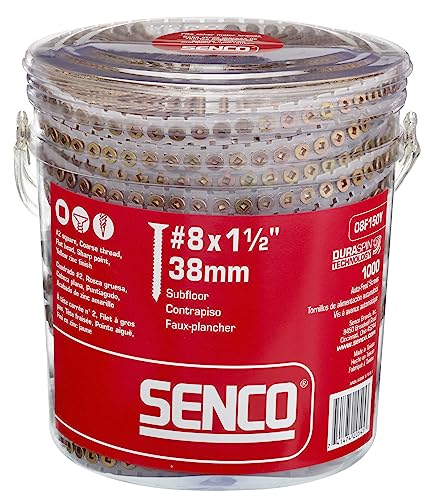 Senco 08F150Y DuraSpin #8 x 1-1/2 Zoll, Holz zu Holz, Collatierte Schraube, 1000 Ct. von Senco