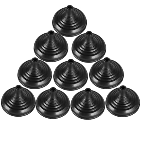 10 x Flaggensockel, Kunststoff, kleine Tischflaggenhalter, Schreibtisch-Banner, Ständer, Flaggenstütze für Desktop-Display-Dekoration (schwarz) von Senda