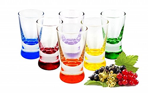 6 Schnapsgläser Tequilagläser X Bunte Gläser Schnaps Shots Stamper Wodkagläser von Sendez