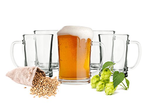 Sendez 6 Biergläser Set 0,5L Bierseidel Bierkrüge Bierglas Bierkrug mit Henkel Bier Pils Gläser von Sendez