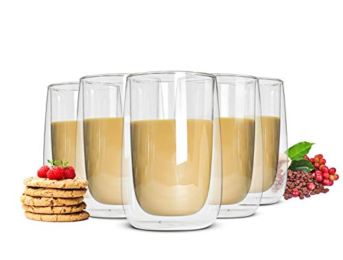 Sendez 6 Doppelwandige Latte Macchiato Gläser 380ml Trinkgläser Kaffeegläser Teegläser Gläser Set Thermoglas Sendez 6 Doppelwandige Latte Macchiato Gläser 380ml Trinkgläser Kaffeegläser Teegläser Gläser Set Thermoglas von Sendez