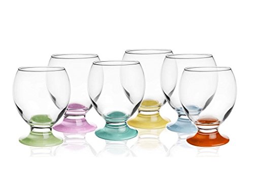 Sendez 6 Gläser mit bunten Füßen 250ml Wassergläser Saftgläser Trinkgläser Whiskygläse Sendez 6 Gläser mit bunten Füßen 250ml Wassergläser Saftgläser Trinkgläser Whiskygläse von Sendez