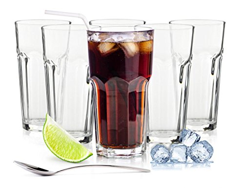 Sendez 6 Longdrinkgläser 425ml Caipirinha Gläser Kaffeegläser Teeggläser Cocktailgläser von Sendez