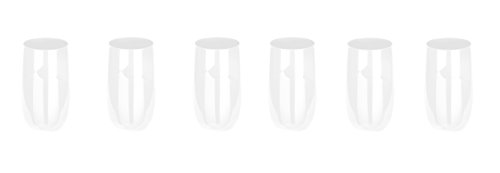 Sendez 6 Weiße Trinkgläser 320ml Wassergläser Saftgläser Cocktailgläser Longdrinkgläser von Sendez