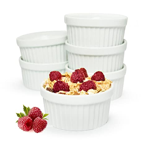 Sendez 6x Soufflé Förmchen aus Keramik Ø9 Crème-Brûlée Schälchen Pasteten Auflaufform Sendez 6x Soufflé Förmchen aus Keramik Ø9 Crème-Brûlée Schälchen Pasteten Auflaufform von Sendez