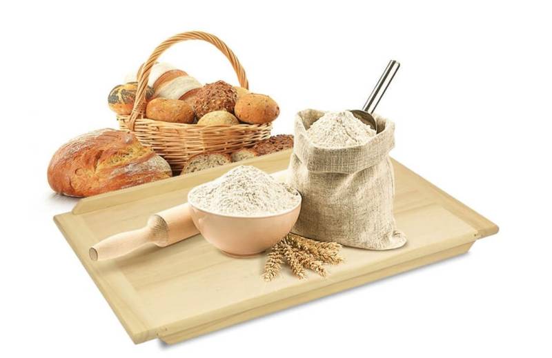 Sendez Backbrett XL BackbrettTeigbrett Nudelbrett Buche 70x50 cm Zweiseitig, Holz von Sendez