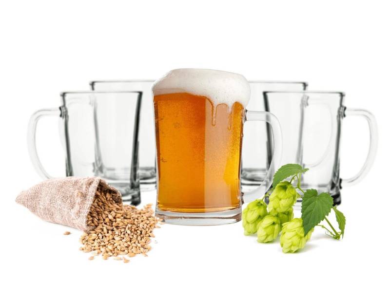 Sendez Bierglas 6 Biergläser mit Henkel 500ml Bierseidel Bierkrüge Bierglas Bierkrug Glas, Glas von Sendez