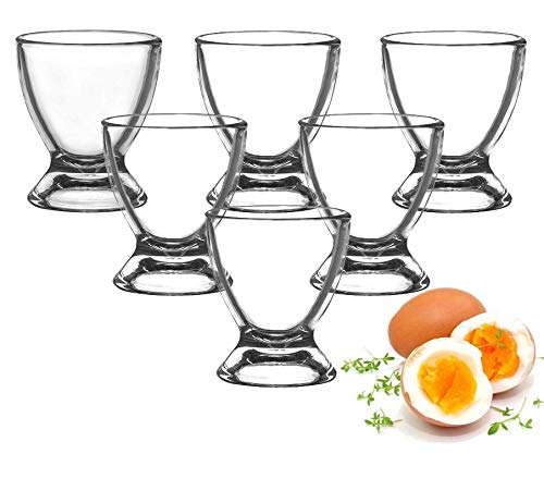 Sendez Eierbecher aus Glas Eierständer Eierhalter Glaseierbecher 6-12-tlg. (6 Stück) von Sendez