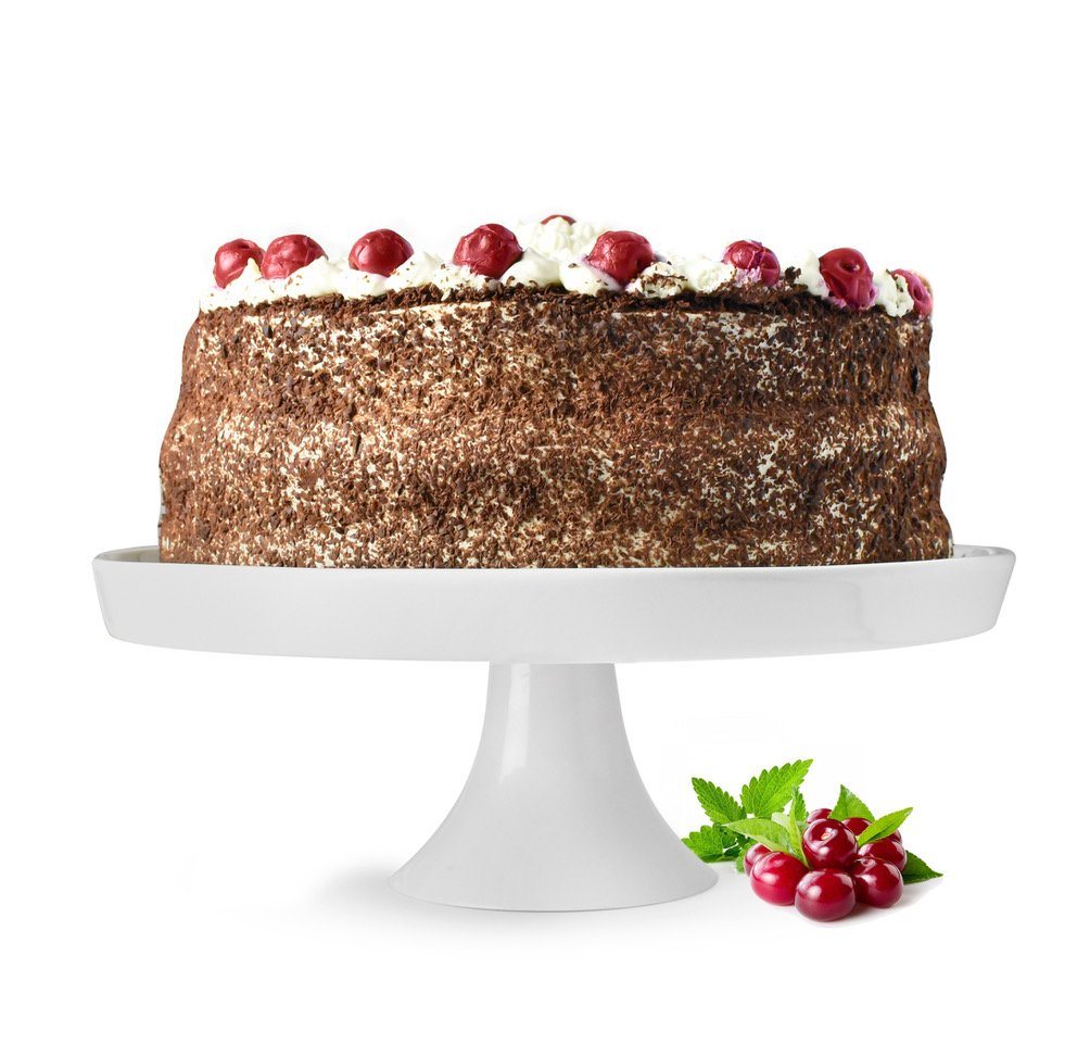 Sendez Kuchenplatte Große Tortenplatte ⌀30cm aus Porzellan Tortenständer Kuchenplatte, Porzellan Sendez Kuchenplatte Große Tortenplatte ⌀30cm aus Porzellan Tortenständer Kuchenplatte, Porzellan von Sendez